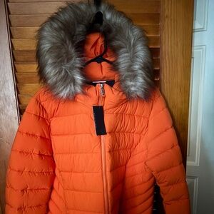 NWT Tommy Hilfiger Flex Women’s XL puffer jacket coat fur lined hood